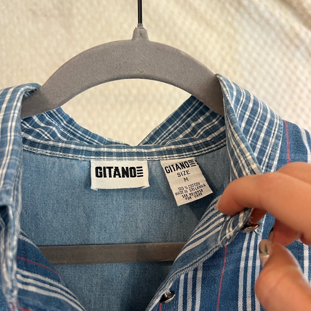 Vintage Women’s Gitano Patchwork Plaid* Button Up… - image 4